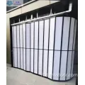 Porta pieghevole in alluminio in legno in policarbonato trasparente